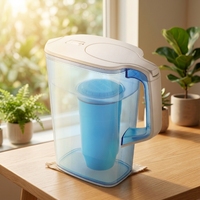 Carafe filtrante à eau avec affichage numérique, purificateur d'eau écologique certifié NSF, bouilloire filtrante ionisante pour la cuisine