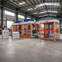 Machine à fabriquer des blocs de ciment entièrement automatique, pour blocs creux, pleins et emboîtables, ligne de production de briques automatique PLC QT18
