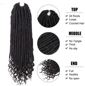 Tomo — <span class=keywords><strong>mèches</strong></span> synthétiques pour femme, 20 pouces, 100 grammes, cheveux de déesse, Faux Crochet, douces, tresses naturelles, 24 brins, Extension brune - Product Image 2