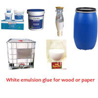 Colle à bois blanche à base d'émulsion d'acétate de polyvinyle (PVA) à vente chaude, directement de l'usine, adhésif à base d'eau à basse température pour le bois et le papier