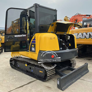 Mini-excavatrice Komatsu PC56 d'occasion, modèle 2023, avec moteur de 34,5 kW, boîte de vitesses, pompe et roulement - 5,3 tonnes - Product Image 1