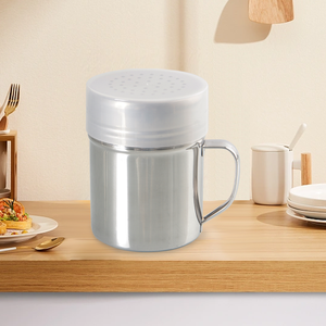 Commercio all'ingrosso strumento da cucina stoviglie multifunzione bottiglia di condimento in acciaio inox 304 barattolo di <span class=keywords><strong>spezie</strong></span> con coperchio e maniglia del bordo arrotolato - Product Image 5