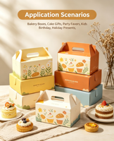 Boîte à macarons personnalisée, pliable, avec fermeture magnétique, écologique, en matériaux recyclés, portable, pour la pâtisserie, boîte à biscuits, boîte à cadeaux, mignonne