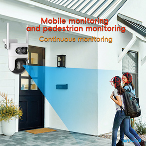 Nhà máy ngoài trời không thấm nước IP hệ thống CCTV kép 4MP không dây wifi an ninh máy ảnh với PTZ phát hiện chuyển động và hai cách âm thanh - Product Image 5