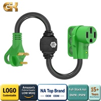 Protecteur de surcharge 30 ampères à 50 ampères, cordon adaptateur pour camping-car |   Adaptateur d'alimentation électrique NEMA TT-30P vers NEMA 14-50R avec disjoncteur
