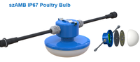 Éclairage pour poulailler, éclairage de hangar 9W-15W 130lm/w IP67 étanche DC48V sans scintillement 0-100%