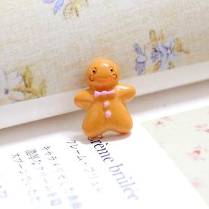 Al por mayor Abalorios de resina tipo cabujón con parte trasera plana suelta, diseño de galleta de jengibre estilo occidental, tipo hombre de galleta, con diseño lindo - Product Image 1