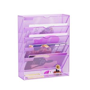 Hanging Wall <b>File</b> Organizer 6 Tier Wall Mounted <b>File</b> Holder Document Wall Organizer Magazine Organization - Product Image 3