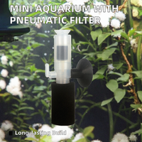 Petit aquarium en plastique, mini filtre pneumatique à air inversé, oxygénateur, 200 ml, forme octogonale