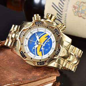 ファッションフットボールクラブクォーツ時計ステンレス鋼ストラップNFLスポーツ旅行使用メンズクォーツ時計 - Product Image 3