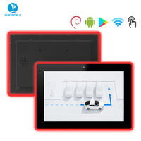 Tablette de réservation de bureau intelligente Portworld YC-LE101 10,1 pouces avec support VESA, Android, 2 Go de RAM/32 Go de ROM et éclairage LED RVB