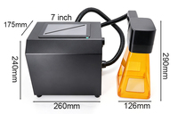 Machine de marquage laser à fibre de 20 watts avec écran tactile capacitif de 7 pouces, pointeur à lumière rouge, 75x75 mm, pour l'acier, installation facile