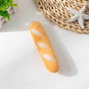 Jouet à mâcher pour chien en peluche écologique en forme de pain, avec couineur, résistant aux morsures et aux effets de nettoyage des dents - Product Image 6