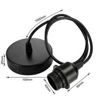 Kit de suspension industrielle vintage réglable avec cordon, support de câble et douille E27, luminaire suspendu pour plafond, support de lampe E27