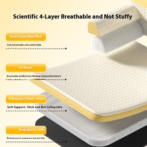 가을 겨울 시원한 강아지 침대, 큰 눈의 귀여운 아이스 빈 패턴, 모든 계절용 고양이 침대, 애완동물 등받이 강아지 쿠션 - Product Image 3