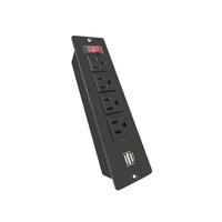 20W PD Hızlı Şarjlı Tip C Girişli 4 AC Prizli 2 USB Portlu 125V Anma Gerilimli ABS Mobilya Uzatma Prizi Topraklamasız Güç Soketi (ABD)