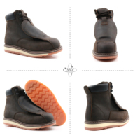 Bottes de sécurité industrielles en cuir véritable pour hommes EN ISO 20345 avec embout en acier, confortables, anti-écrasement, pour travaux de construction