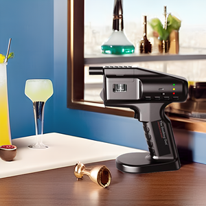 Smart Barware Kit Saveur Machine <span class=keywords><strong>Blaster</strong></span> Sans Fil Whisky Cocktail Fumée Infuseur Bubble Maker Gun pour Bartender's Bar - Product Image 4