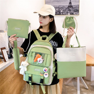 5pcs School Bags Set Kawaii Backpacks with Pendant Lunch Bag Pencil Case Handbag Coin <strong>Purse</strong> <strong>for</strong> <strong>Teen</strong> Girls School Backpack - Product Image 3
