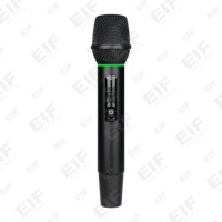 Microphone sans fil USB double canal PM-3000 True Diversity, alimenté par piles AA, connecteur XLR, réduction de l'feedback intégrée