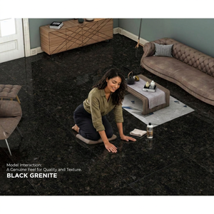 Dazzle Black Anti Slip GVT Porcelain <b>Tiles</b> 800x1600mm Premium Floor And Wall Office Collection - Product Image 5