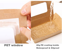 À emporter Restaurant Kraft Food Pack Papier Pliant Boîtes À Lunch Pour Emballage Alimentaire Salade Boîte Frit Alimentaire Emballage