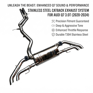 Sistema de Escape Catback de Acero Inoxidable Vortex Sport Sound Tuning con Válvula Electrónica Compatible con Audi Q7 3.0T 2020-2024 - Product Image 1