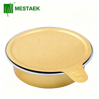 MESTAEK Bol jetable en aluminium avec couvercle en aluminium 105 ml, résistant au four, qualité alimentaire, pour pâtisserie