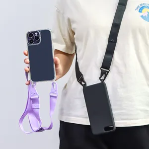 Lanière universelle multifonctionnelle en nylon pour téléphone portable Sangle de cou réglable compatible avec tous les smartphones