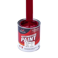 Pintura de coche líquida de resina acrílica roja Rosa 1K de un componente, pintura de reacabado automático de Color sólido, revestimiento automático y pintura de China