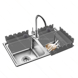 Piastra di ritegno a prova di spruzzi d'acqua per lavello da cucina con ventosa resistente piastra deflettore in Silicone impermeabile paraspruzzi d'acqua <span class=keywords><strong>Baff</strong></span> - Product Image 6
