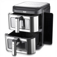 Friteuse à air RAF R.5280 2800W 6L+6L Double Panier Circulation d'air à 360° 80% Moins d'huile Écran Tactile Numérique Synchronisation Facile Nettoyage Simplifié