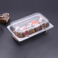 Boîte à dessert transparente en plastique jetable Récipient alimentaire résistant aux animaux domestiques pour emporter Boîte à sandwich carrée Sushi Utilisation adaptée aux nouilles