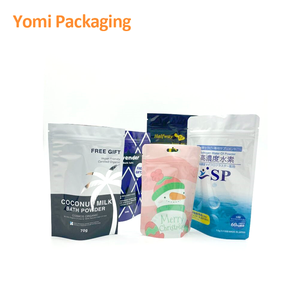 2024 Listo para enviar <span class=keywords><strong>Doypack</strong></span> Zip Marrón Negro Craft <span class=keywords><strong>Bolsas</strong></span> de pie Embalaje de alimentos Cremallera Papel <span class=keywords><strong>Kraft</strong></span> Mylar Bag con ventana - Product Image 3