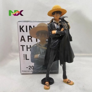 Figura de Luffy del 20 Aniversario de <span class=keywords><strong>One</strong></span> <span class=keywords><strong>Piece</strong></span>, Estatua de Pie con Capa Roja y Negra, Modelo de Anime, Regalo del Rey Pirata, Artesanía de Plástico - Product Image 1