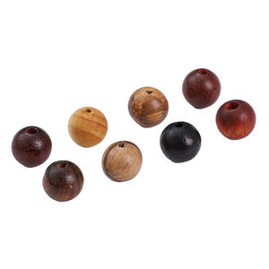 Wholesale DIY 8mm Round <b>Wood</b> <b>Beads</b> with Transparent Plating for Jewelry Making Custom Logo Option 50PCs/Bag in Mixed Colors - Product Image 5