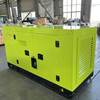 Générateur diesel silencieux triphasé 15 kVA 12 kW à démarrage automatique et à distance, châssis ouvert avec ATS 50 Hz, refroidissement par air