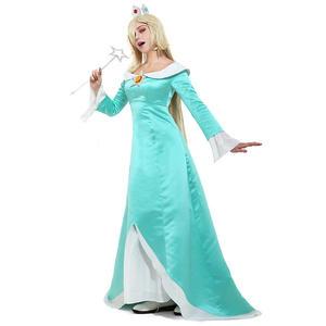 Gran oferta <span class=keywords><strong>princesa</strong></span> Rosalina Cosplay Super <span class=keywords><strong>Mario</strong></span> vestido verde Halloween reina carnaval fiesta para niña adulta - Product Image 2