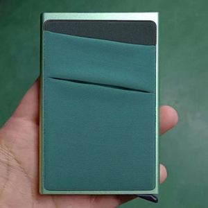 Minimalist Slim Rfid Blocking <b>Metal</b> Card Holder Pop <b>Wallet</b> With Front Pocket for Money - Product Image 6