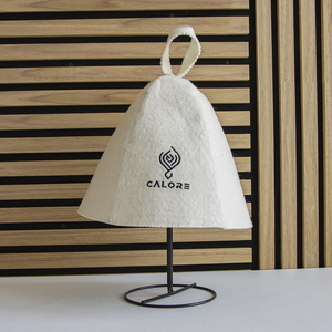 Senti il calore in ogni goccia di vapore con un cappello da sauna in pura lana, nato per questo calore - Product Image 5