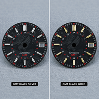 Cadran de montre en fibre de carbone sur mesure, impression lumineuse bleue et verte OEM, logo personnalisé, MOQ 50 pièces, usine de montres, poids léger