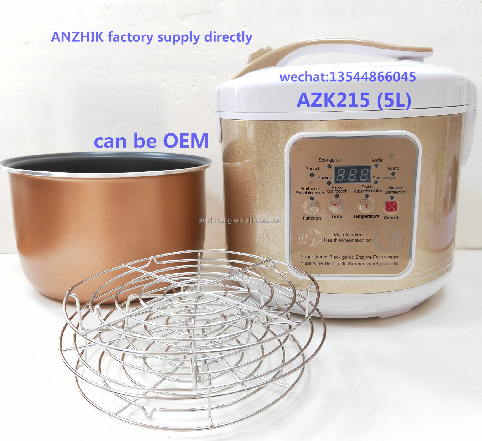AZK 215 Amazon, Лидер продаж, Йогуртница на 5 л, горшок для брожения фруктов для домашнего использования/многофункциональное оборудование для брожения пива вина