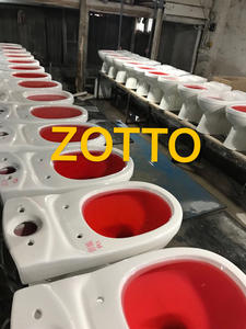 Haut de gamme en céramique deux pièces toilettes publiques avec bassin suspendu salle de bain convient sanitaires wc toilettes ensemble - Product Image 5