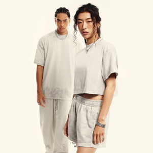 เสื้อยืดแขนสั้นผู้ชายทรงปกติ ผ้าโพลีเอสเตอร์/คอตตอน หนัก 220 กรัม คอกลม ทรงวินเทจ ระบายอากาศได้ดี เหมาะสำหรับฤดูร้อน - Product Image 4