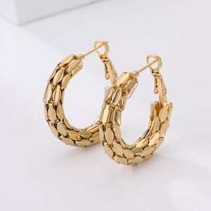 Conjunto de joyería de moda para mujer de acero inoxidable chapado en oro personalizado Ins para mujer pendientes de diseño de acero inoxidable - Product Image 4