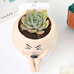 Macetas de Escritorio, Artesanías de Resina, Maceta para Suculentas con Cara Divertida, Maceta de Flores con Forma de Inodoro para Regalos Originales, Decoración de Interiores para Estanterías - Product Image 3