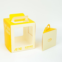 Scatole di Carta per Dessert Personalizzate all'Ingrosso, OEM ODM con Finestra Trasparente in PET, Logo Personalizzato, Stampa Offset, Imballaggio in Cartone per Pasticceria