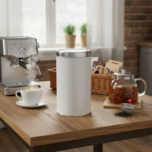 Caja de Lata Cilíndrica Kontensan de 750 ml para Té y Café, Modelo L987, Diámetro 99 mm, Altura 118 mm - Product Image 3
