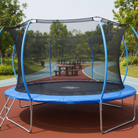 Trampoline de fitness extérieur de qualité supérieure avec filet de sécurité, tapis élastique haute résistance, disponible en 6ft, 8ft, 10ft, 12ft, 14ft, 16ft