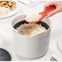 Ustensiles de cuisine en plastique, cuiseur de riz et de céréales à micro-ondes 4 pièces ensemble de cuisson empilable seau de riz scellé